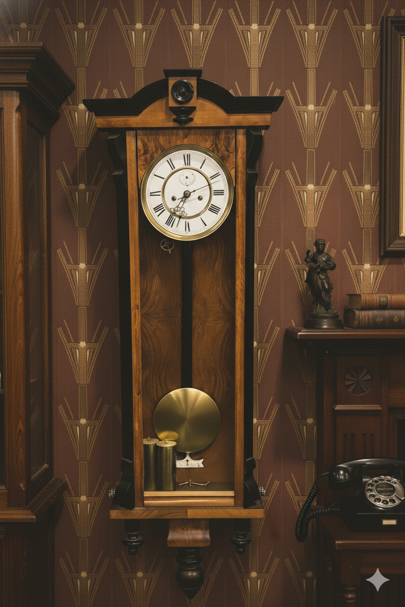 The Art Deco Grandfather: Vintage Wall Clock