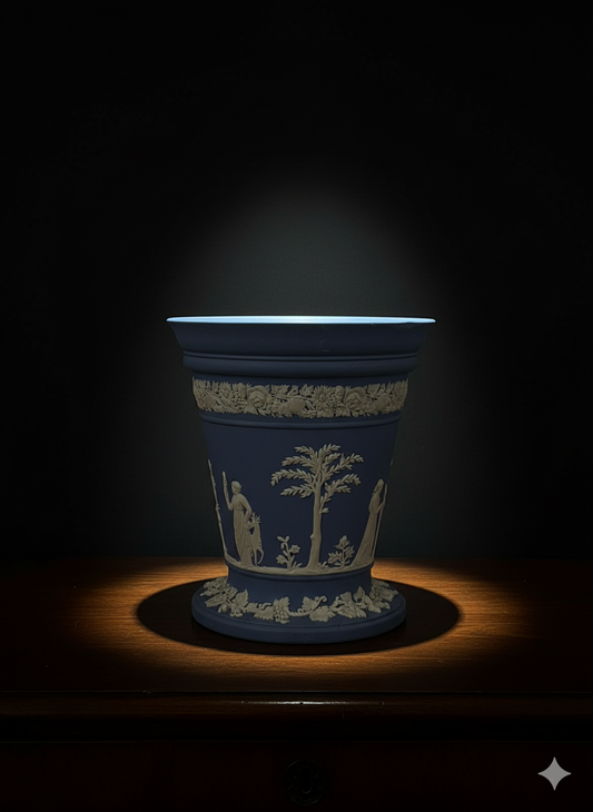 Classic Blue Jasperware Beaker/Vase