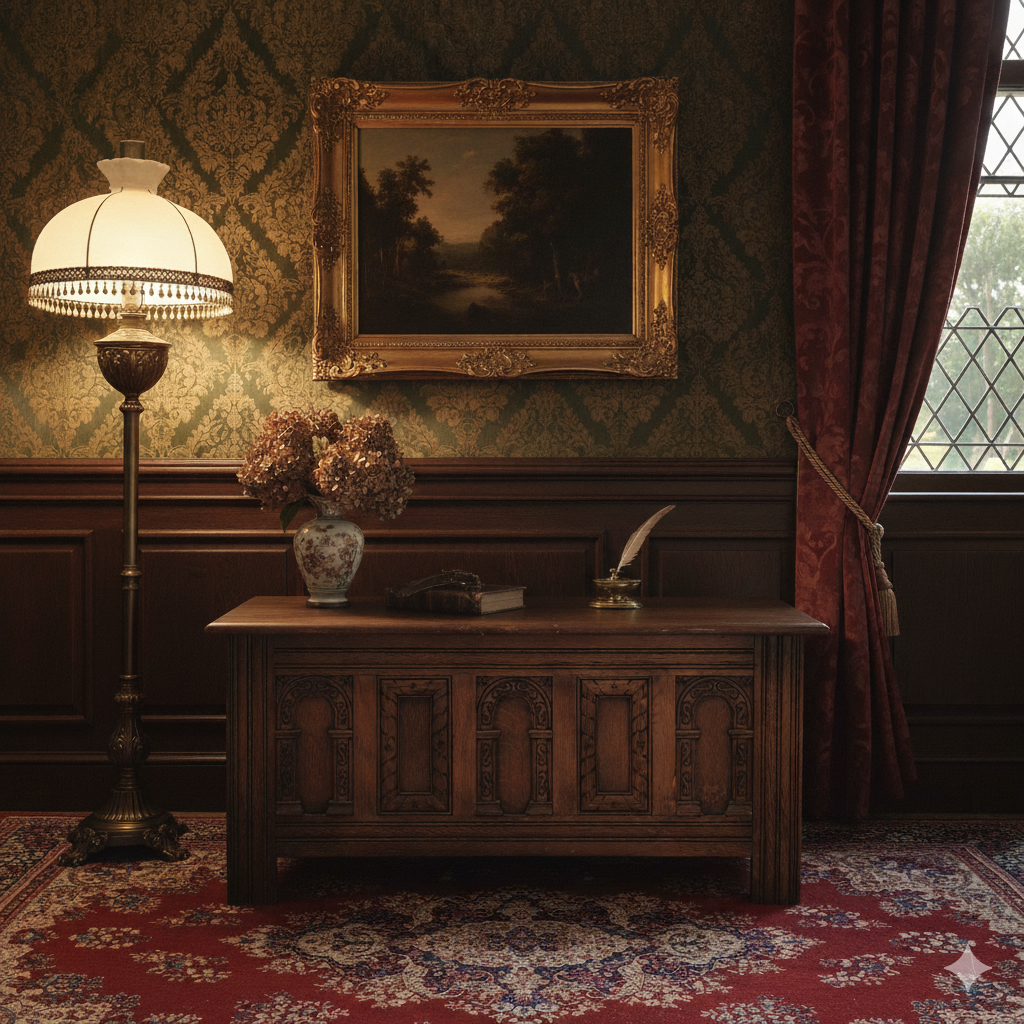 Old Charm Carved Oak Coffer / Blanket Chest by Wood Bros (England, c.1960s–70s)