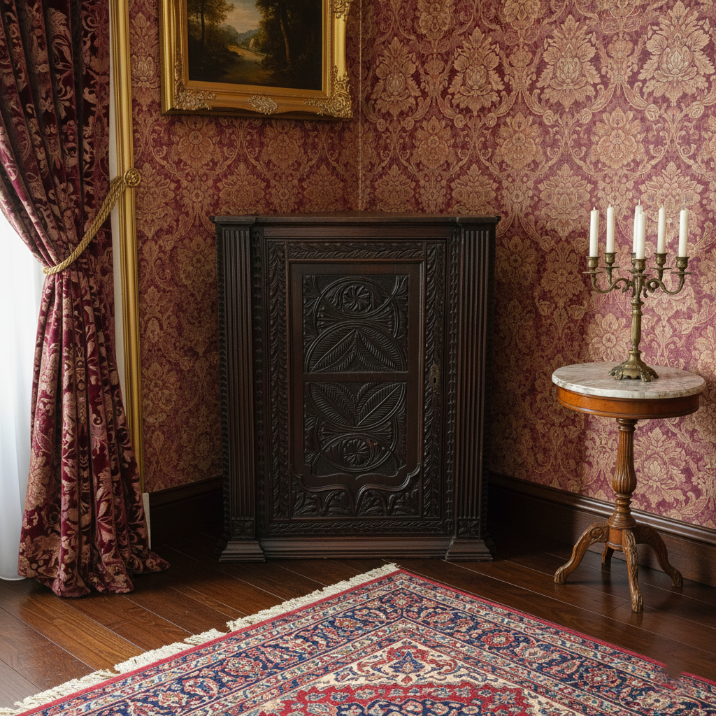 Rare Georgian Oak Corner Cabinet