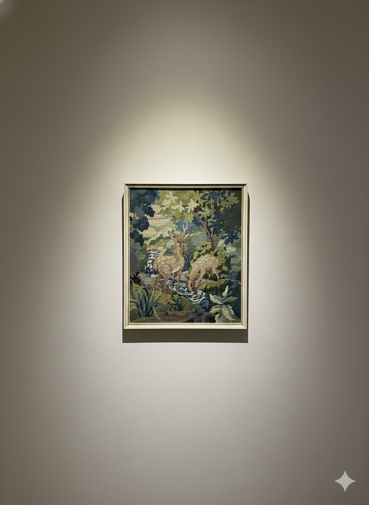 Vintage penelope tapestry stag deer