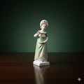Vintage Porcelain Figurine: Georgian Lady in Green Dress