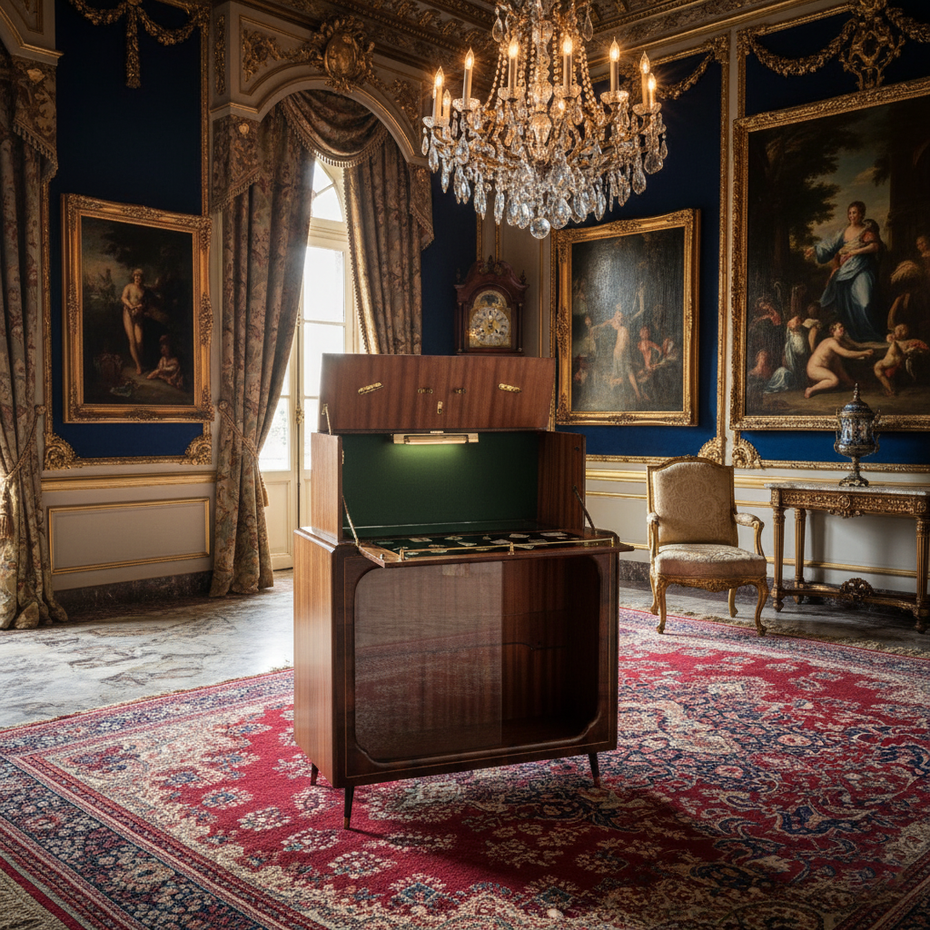 MID 20TH CENTURY WALNUT COCKTAIL CABINET