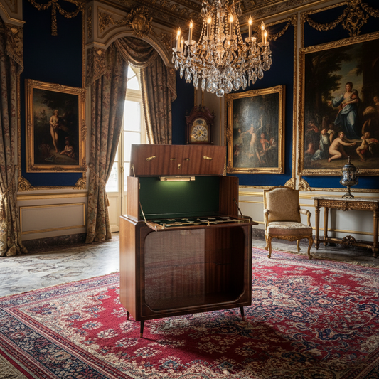 MID 20TH CENTURY WALNUT COCKTAIL CABINET