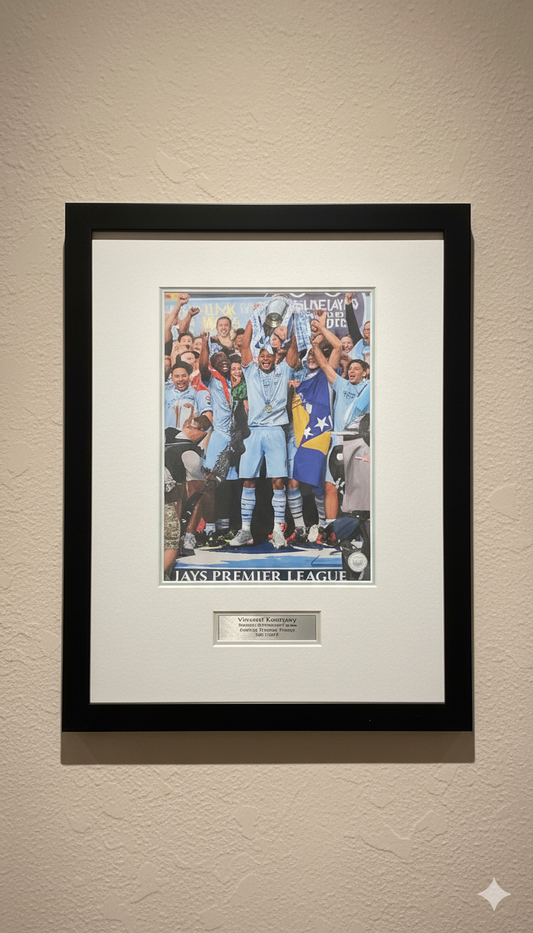 Original Manchester City Signed photograph by Vince Kompany