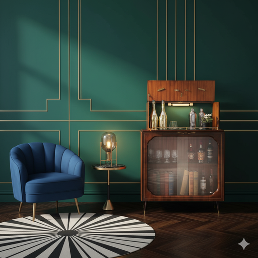 Exceptional Vintage Cocktail display cabinet