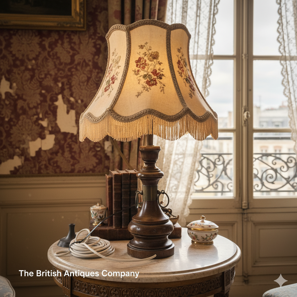 Vintage Mahogany Table Lamp