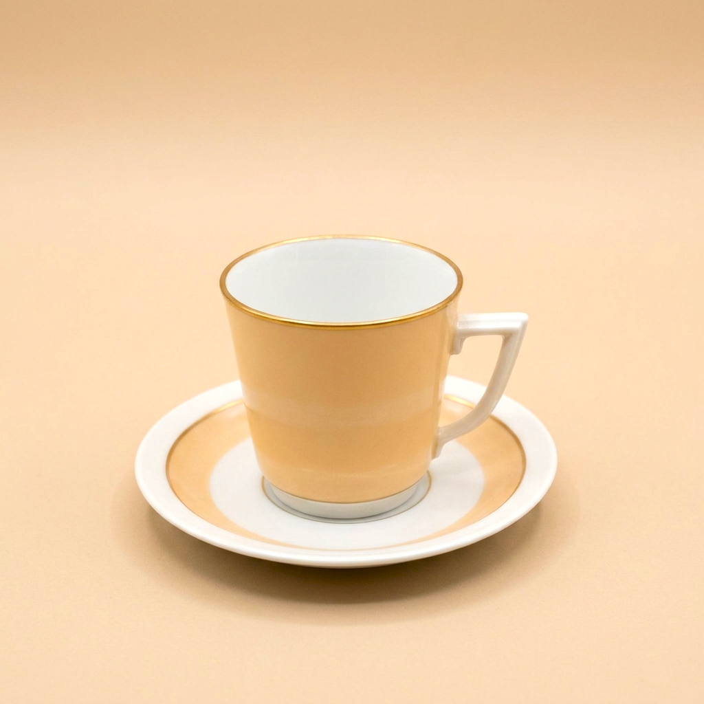 Pastel Coffee Set From Royal Copenhagen Typically Dates to the 1950s.