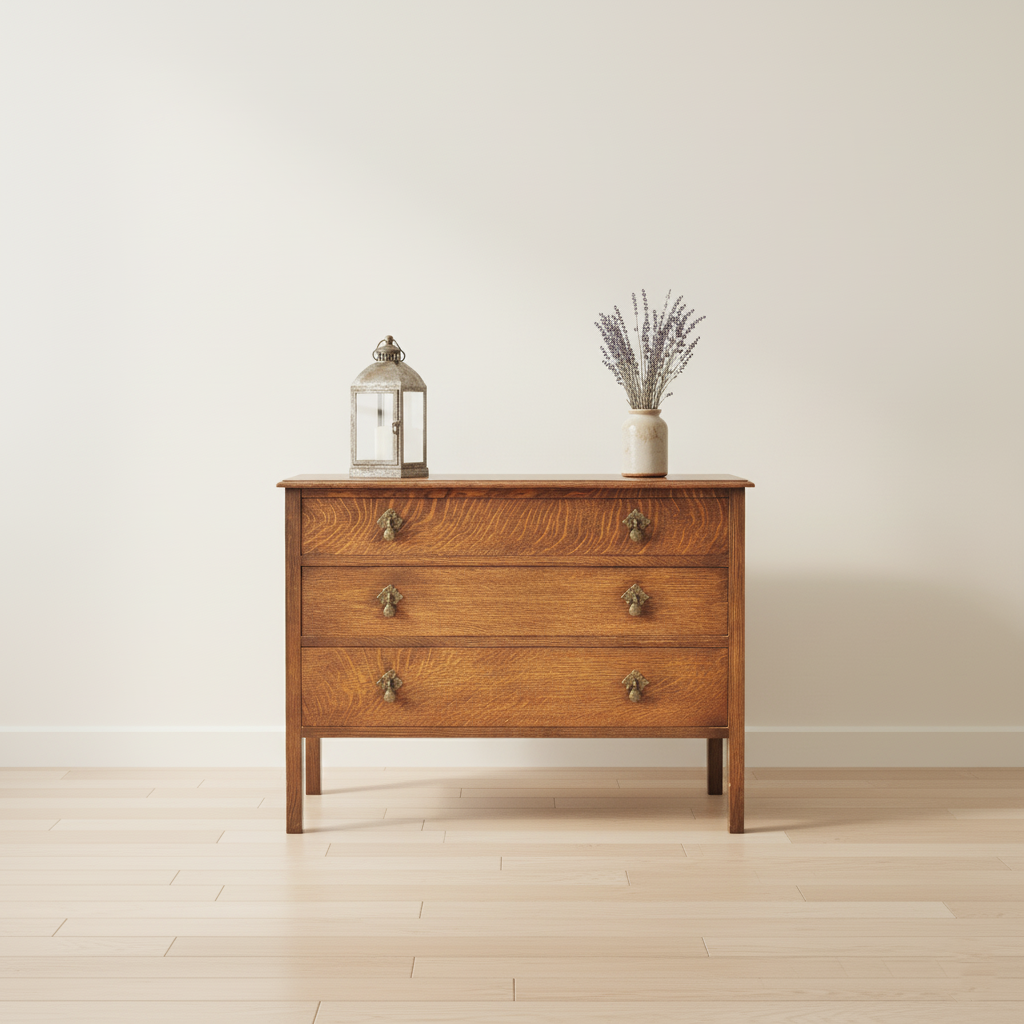 Vintage Oak 3 drawer chest