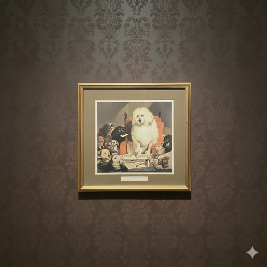 Vintage Print After Sir Edwin Landseer - "Laying Down the Law" (Trial by Jury) - Canine Allegory (c. 1840)