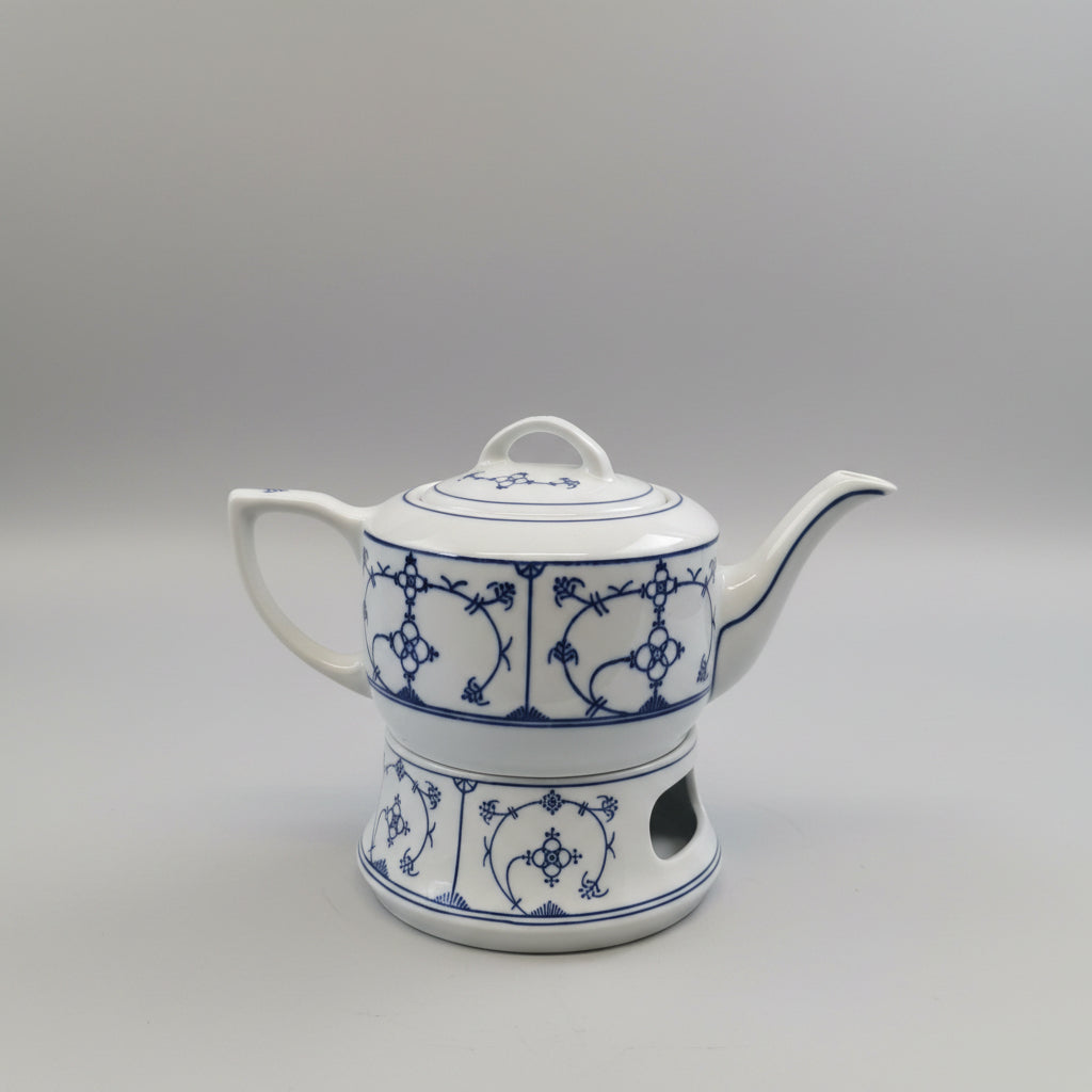 Jäger Eisenberg German Porcelain Teapot & Warmer | Blue Remark Design