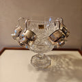 Crystal Punch bowl with SIlver plated cup 