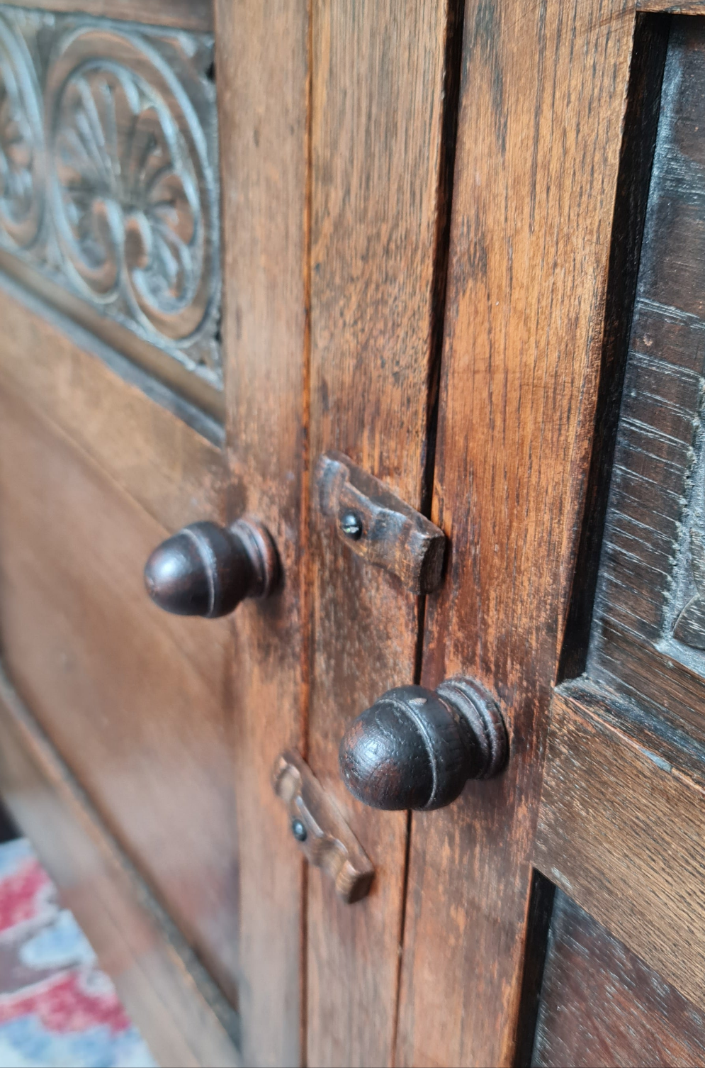 Victorian 1880 Craved Oak Dresser by Old Charm