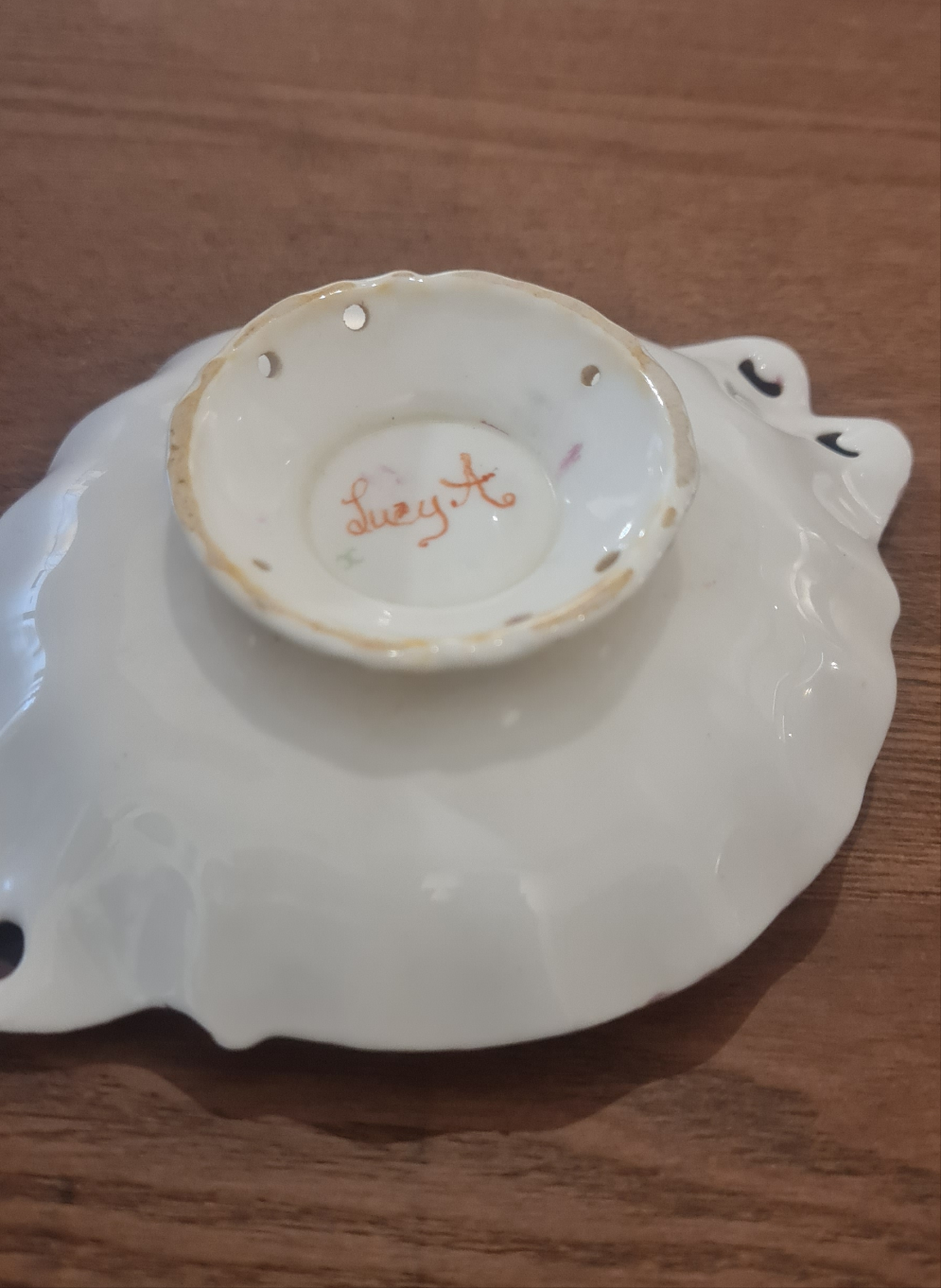 Antique Royal crown derby dish with foot