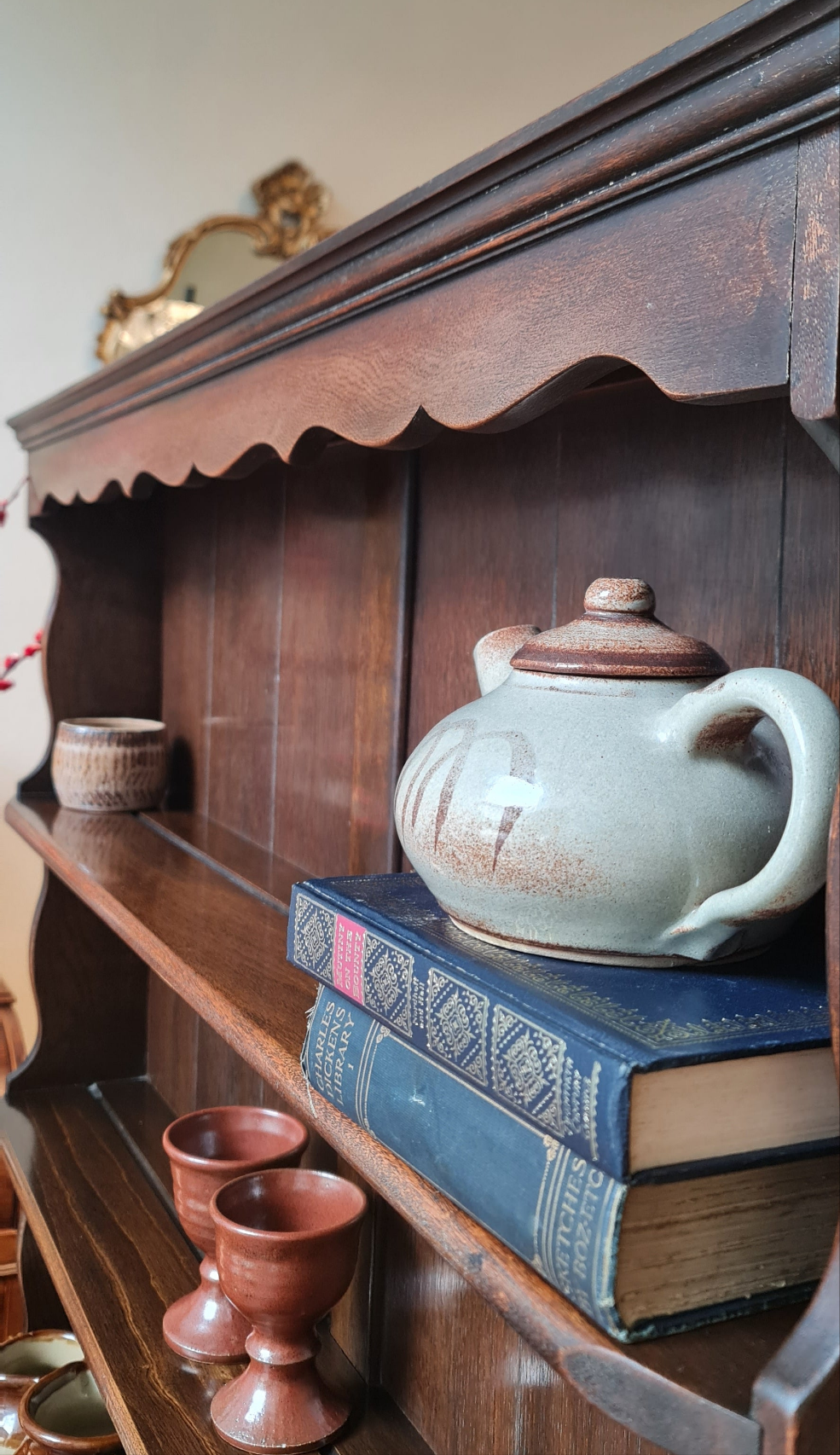 Victorian 1880 Craved Oak Dresser by Old Charm