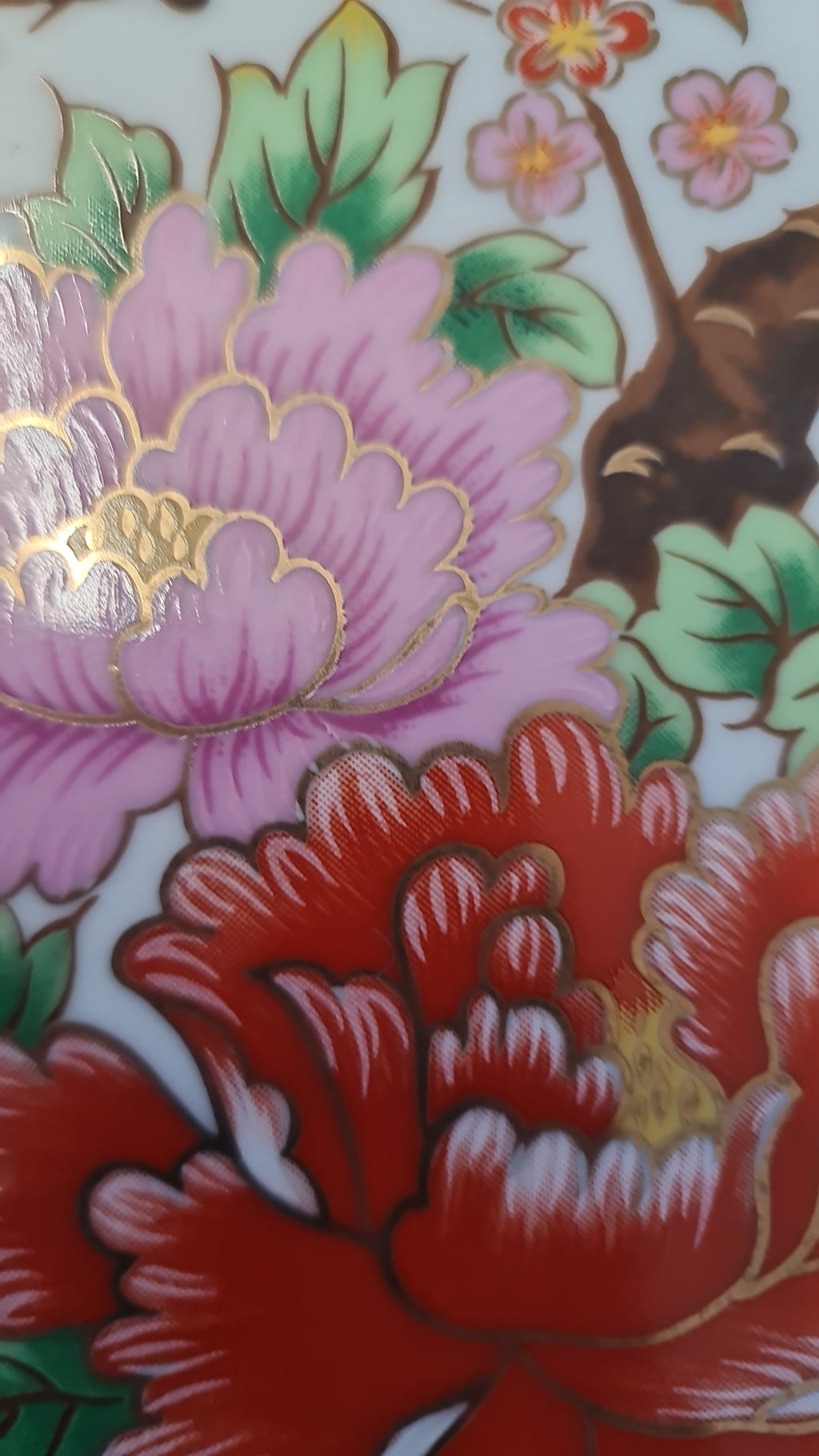Gorgeous transfer ware flora big plate