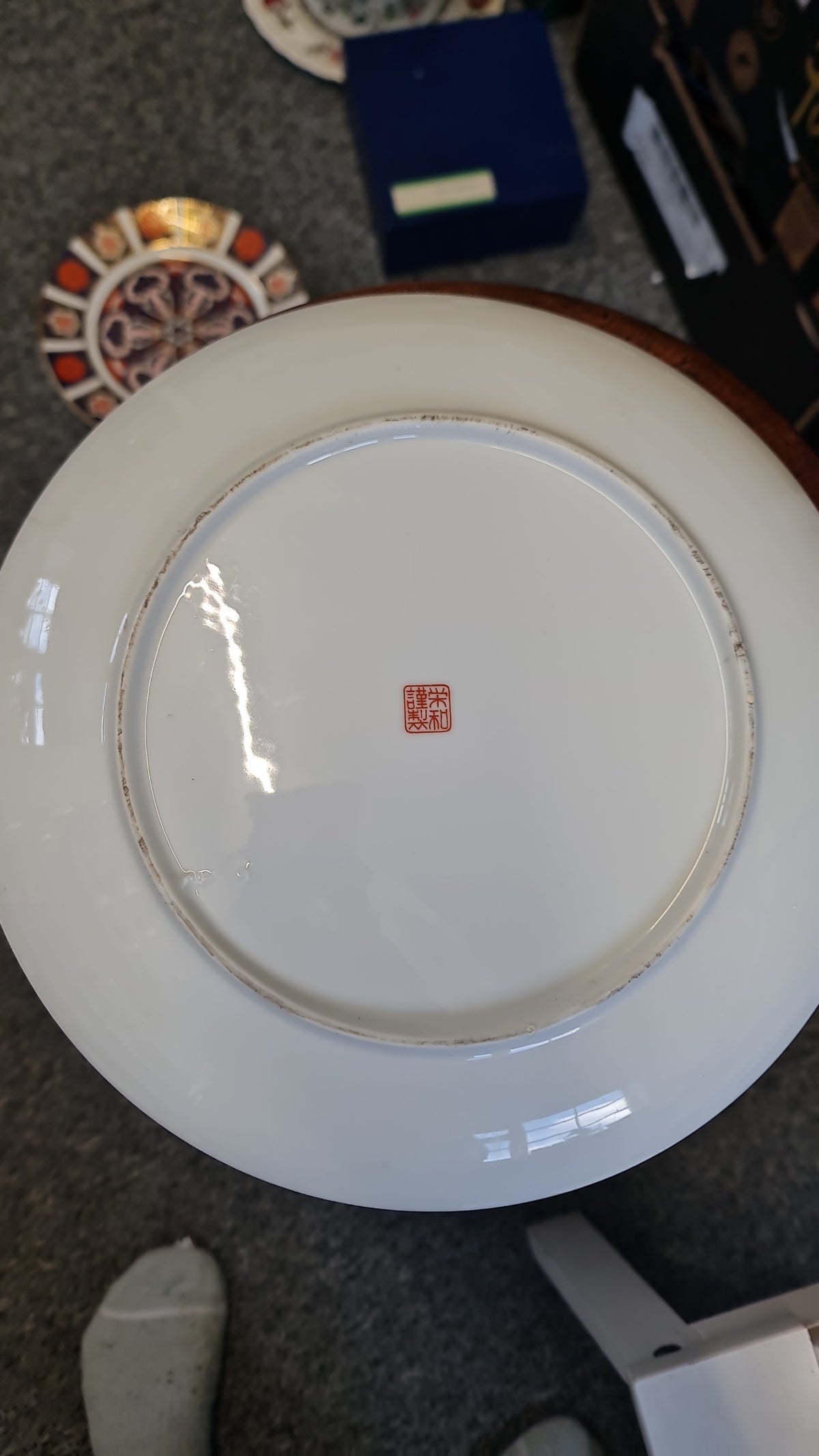 Gorgeous transferred ware big round plate