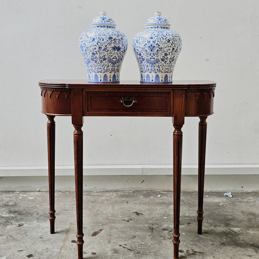 Vintage side table with drawer in mahogany, Denmark 1980