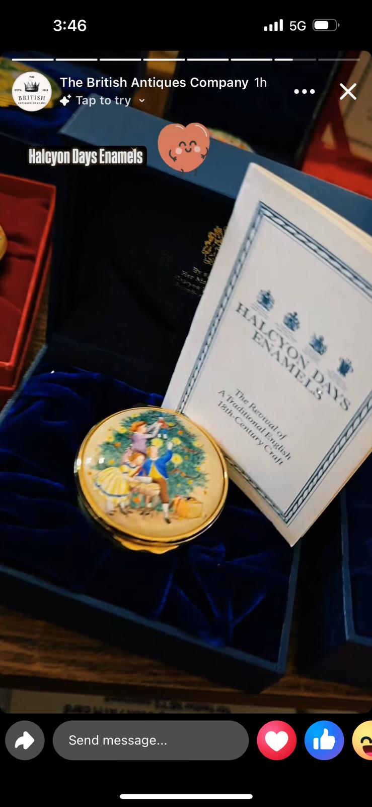 Halcyon Days special enamel collector box