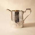 J.H. Potter Sheffield Silver Plated Milk Jug – Victorian Floral Charm
