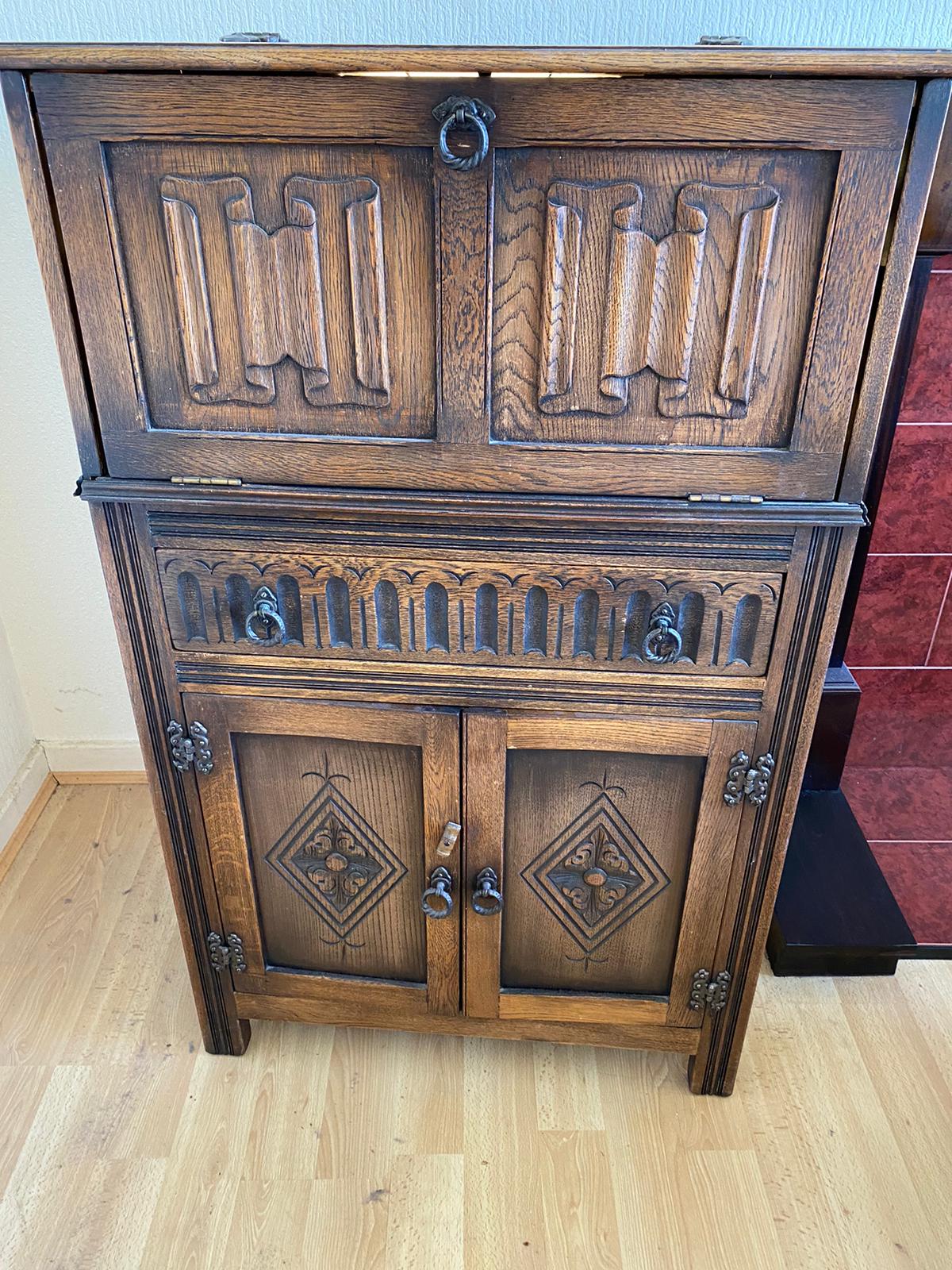 Jacobean Oak Cocktail cabinet