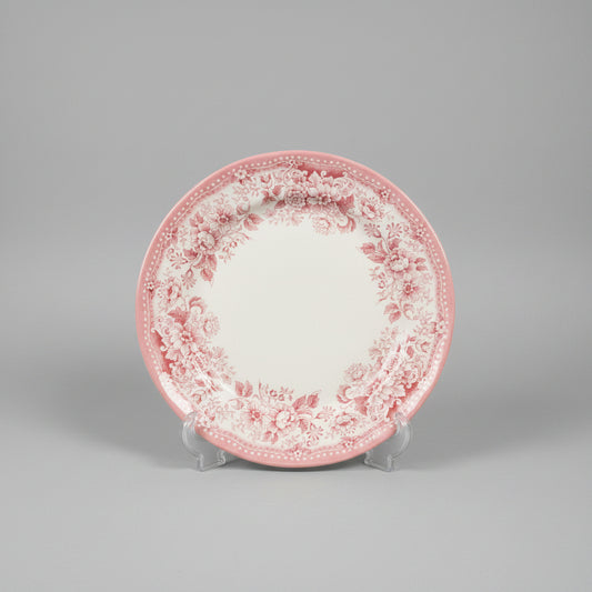Karaca Vintage Pink & Cream Floral Toile Rimmed Plate (26cm)