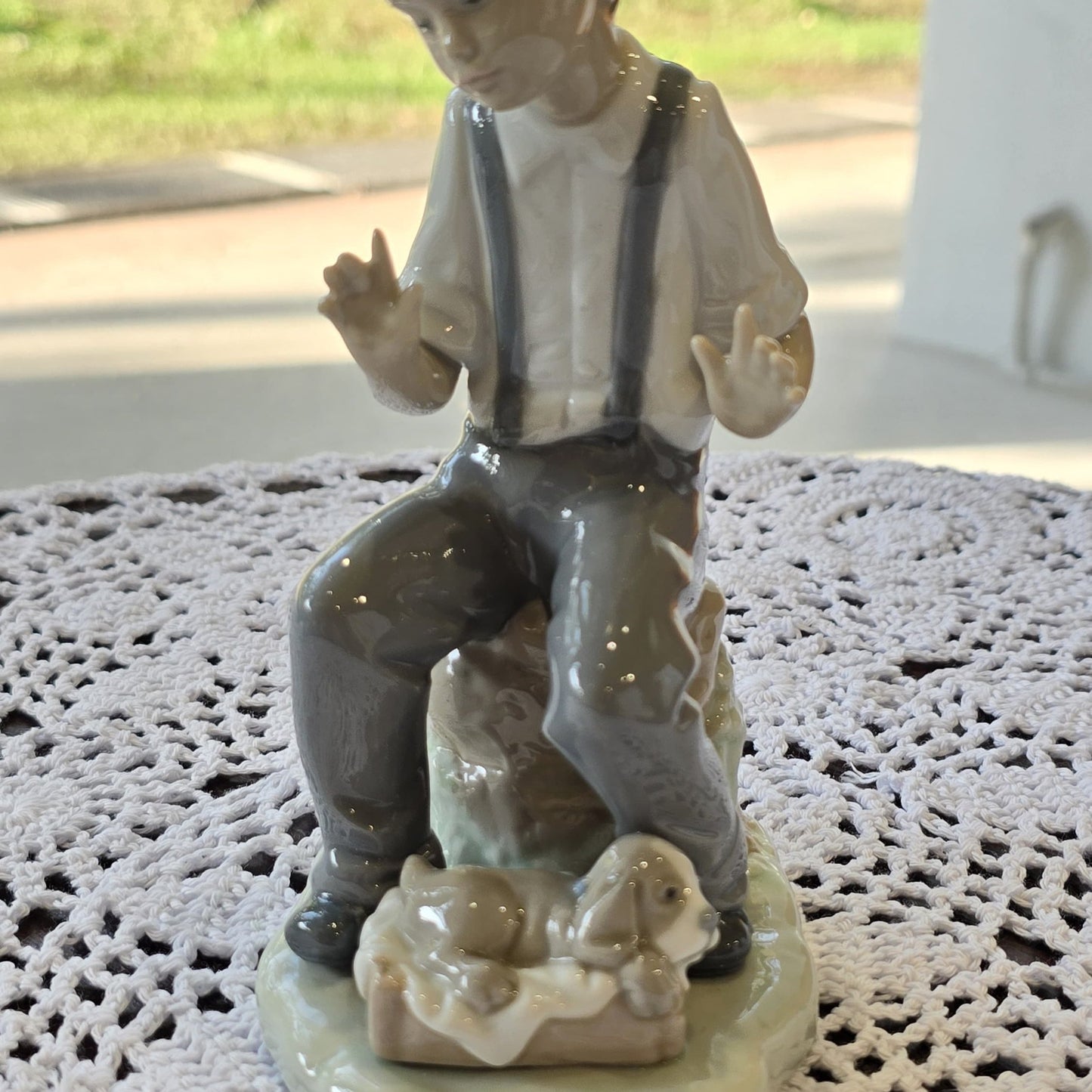 Lladro Figurine Boy with sleeping dog