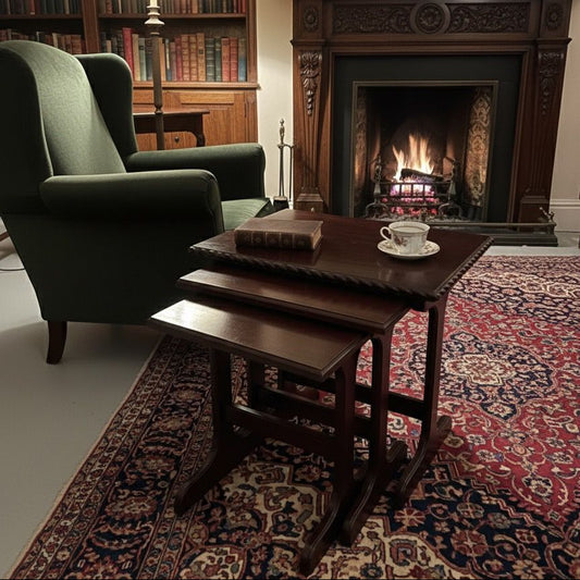 Mahogany nested table