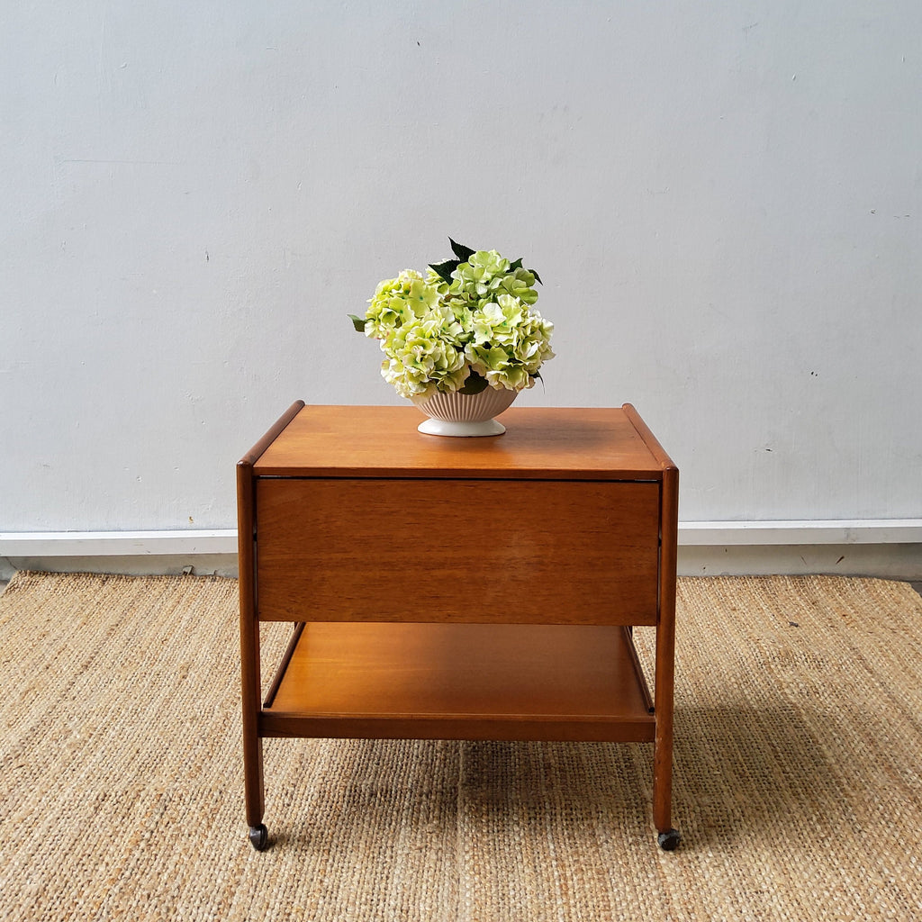 vintage teak trolley 