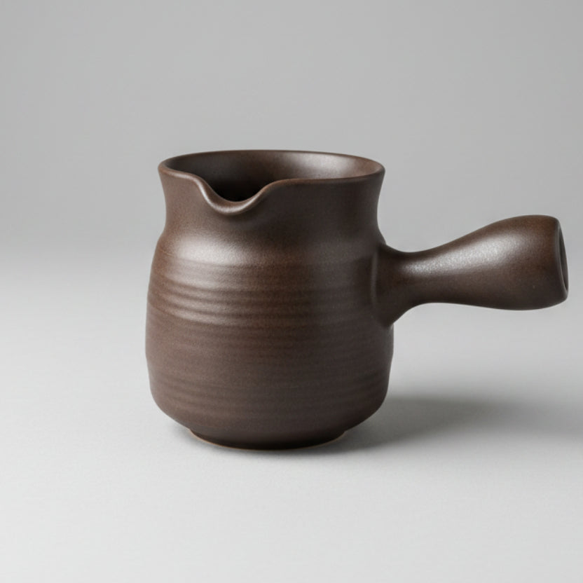 Mid Century Hand Thrown Studio Pottery Serve Jug with Handle