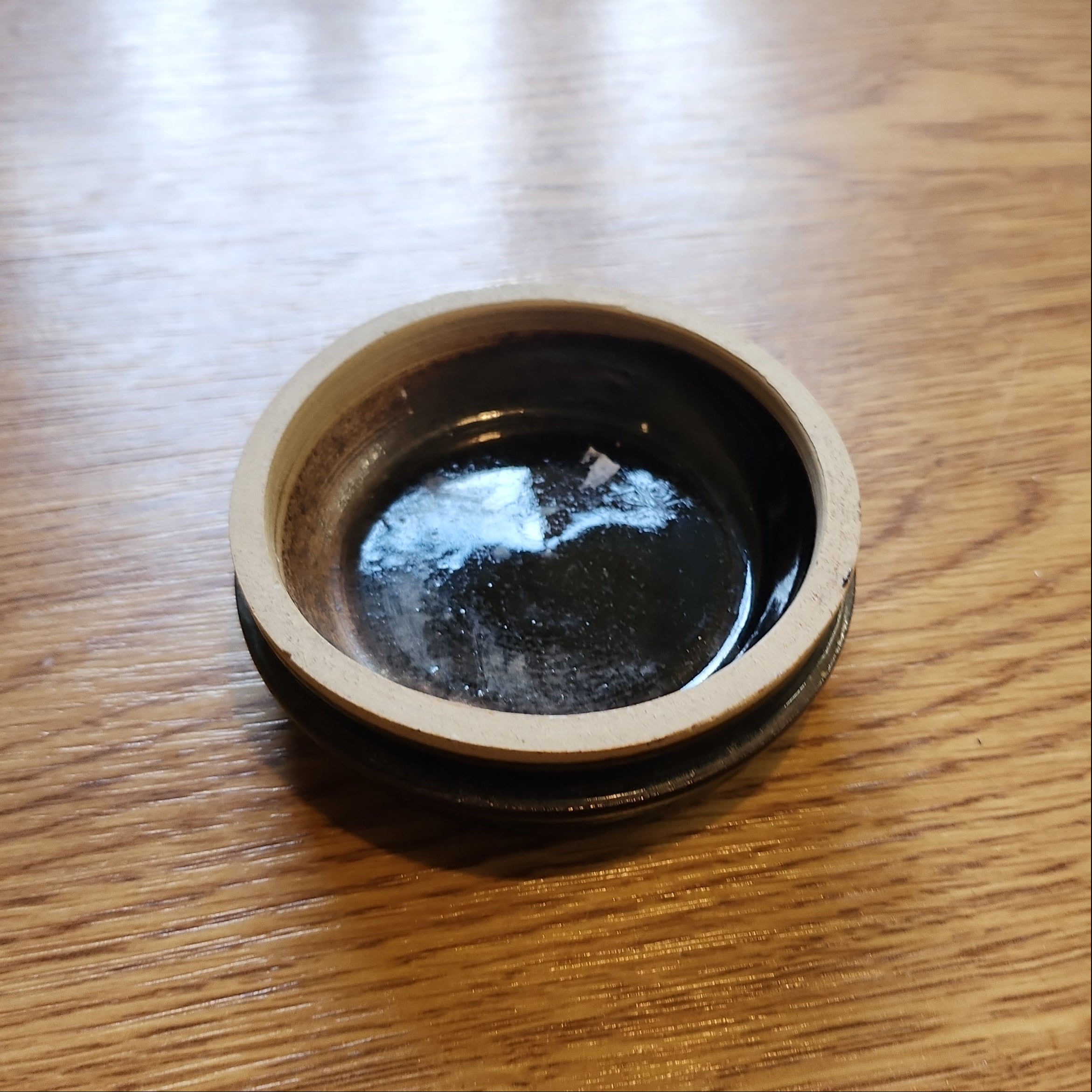 Mid Century Studio Pottery - Dark Brown Saucer Dish