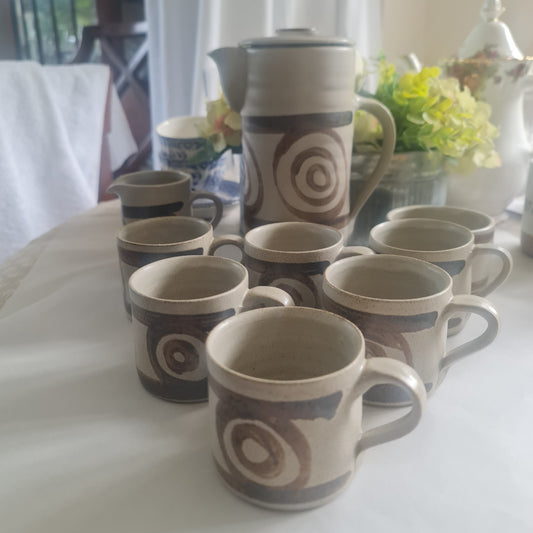 Abaty Studio pottery hand thrown coffee set