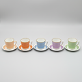 Pastel Coffee Set From Royal Copenhagen Typically Dates to the 1950s.
