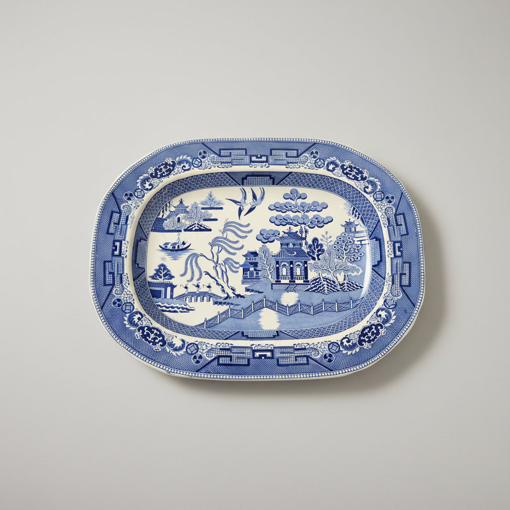 Podmore Walker & Co Blue Willow Large Platter