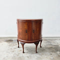 Queen Anne Demi Lune Cabinet Walnut Antique