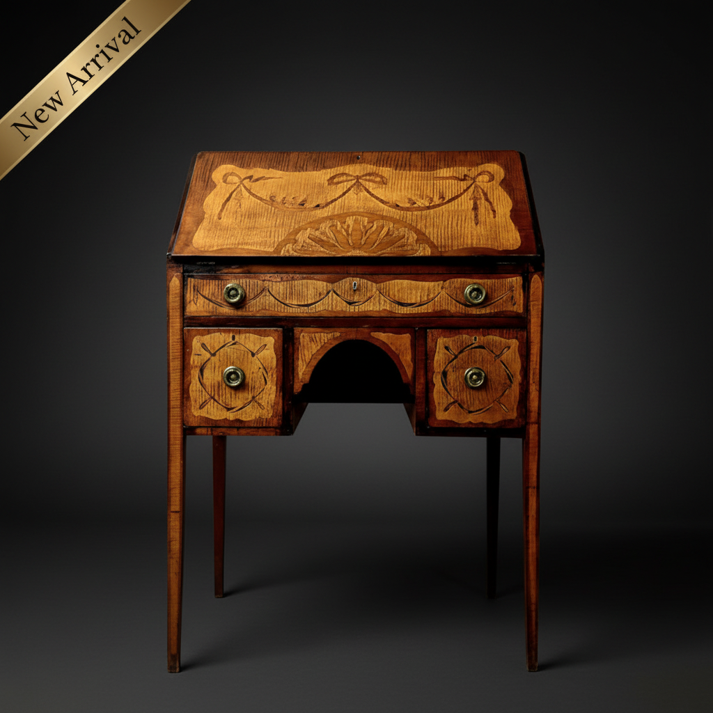 SNRARE EDKLAFF SECRETARY, Gustavian Stockholm work, veneered with colored birch and amaranth