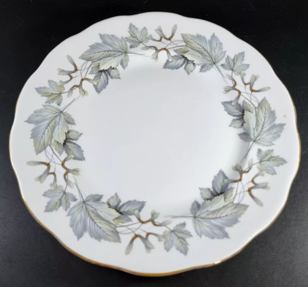 Royal Albert Silver Maple 20cm Bone China Breakfast Plate c1975