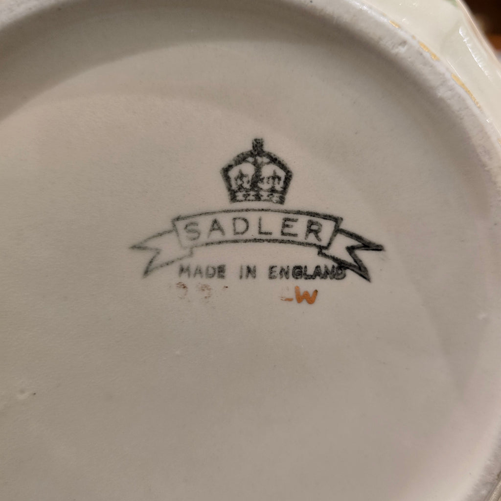 Sadler Handpainted Biscuit Barrell Logo