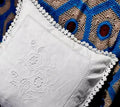 Embroidery linen cotton  41 x 41  cushion covers
