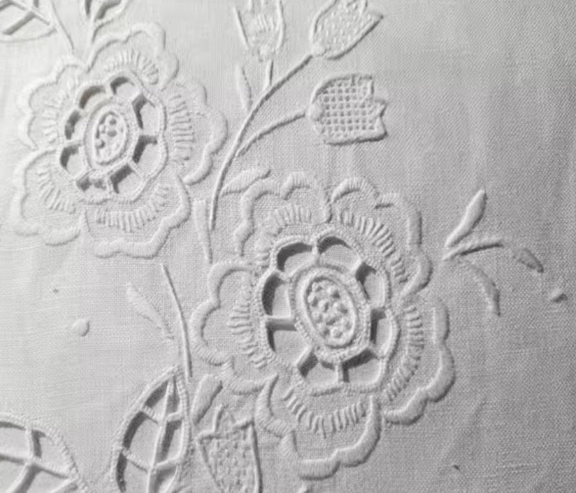 Embroidery linen cotton  41 x 41  cushion covers