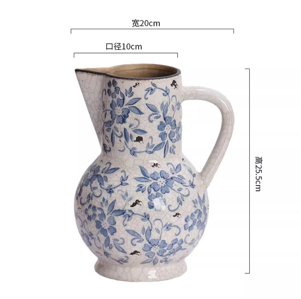 Vintage Blue & White Pitcher