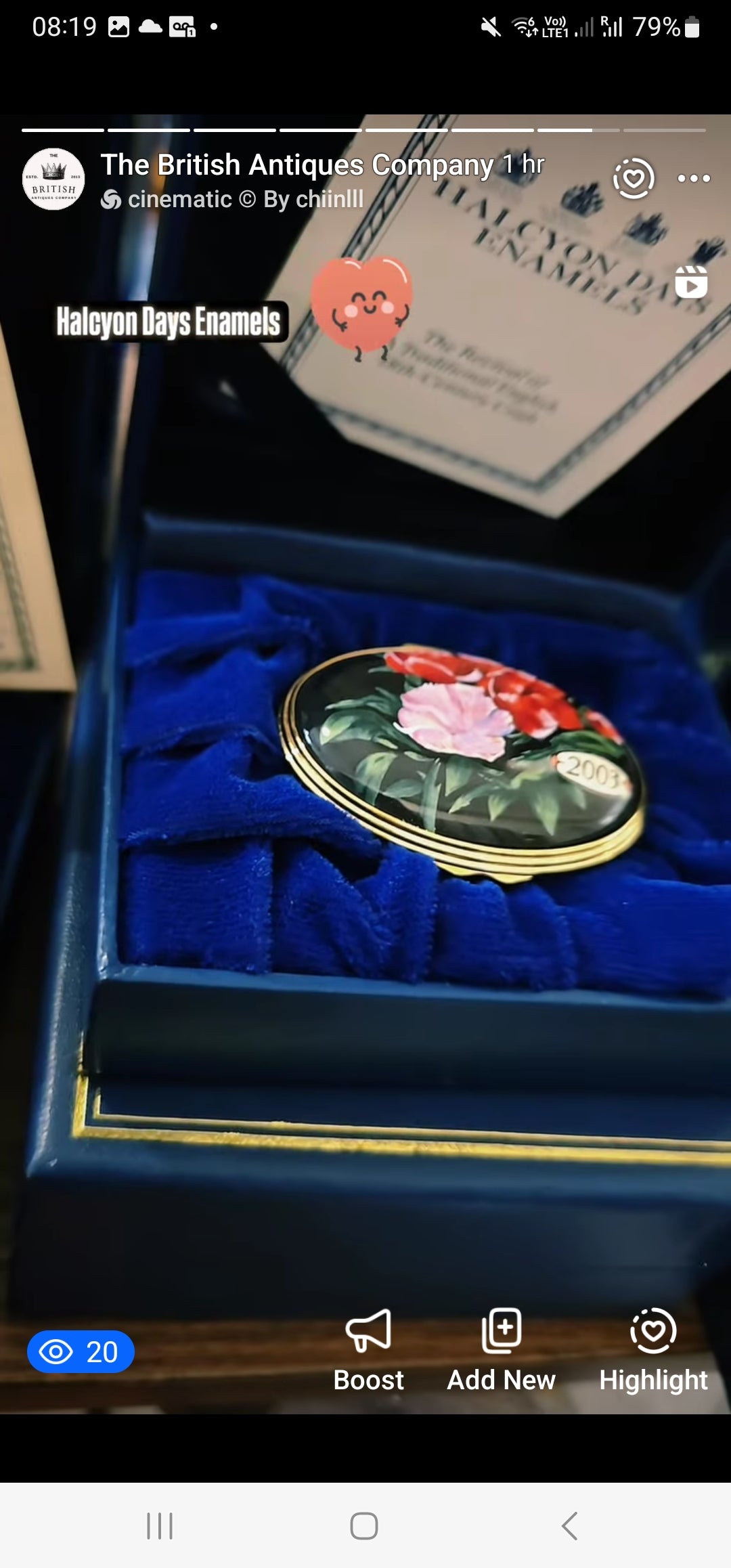 Halcyon Days special enamel collector box