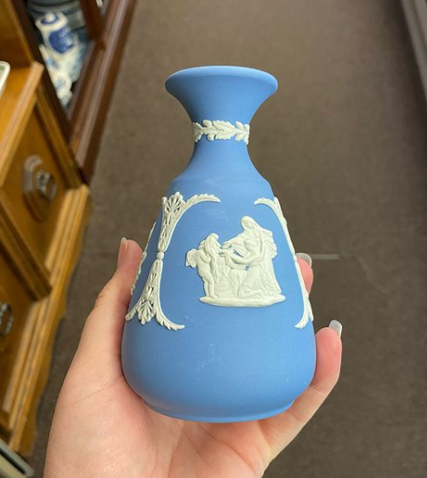 Wedgwood Jasperware Vase - Light Blue