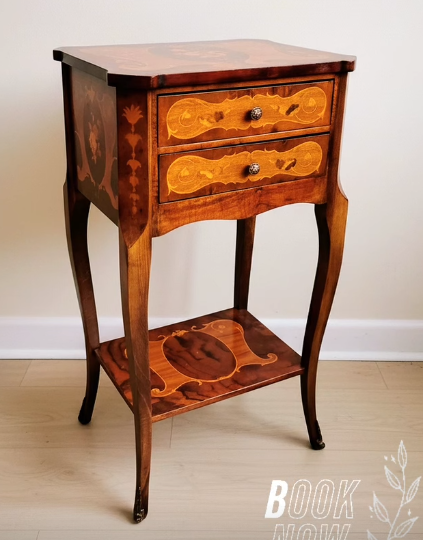18th CENTURY LOUIS XV STYLE MARQUETRY TABLE TABLE-EN-CHIFFONIERE