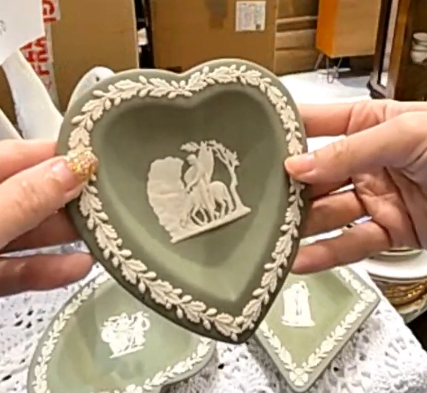 Wedgwood Jasperware Trinket dish Sage green collection