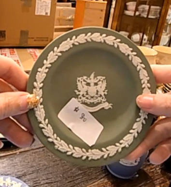 Wedgwood Jasperware Trinket dish Sage green collection