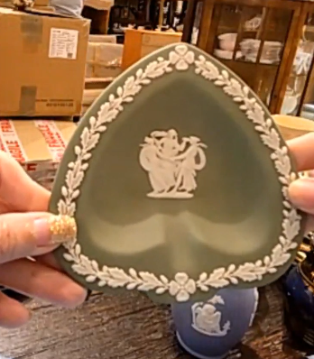 Wedgwood Jasperware Trinket dish Sage green collection