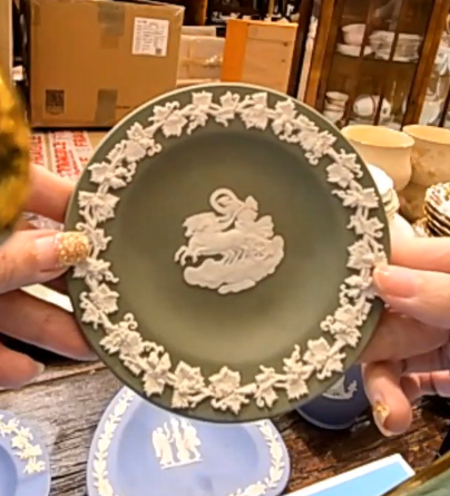 Wedgwood Jasperware Trinket dish Sage green collection