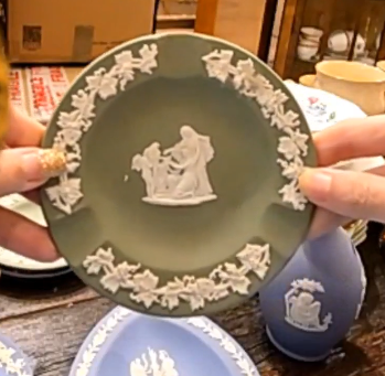 Wedgwood Jasperware Trinket dish Sage green collection