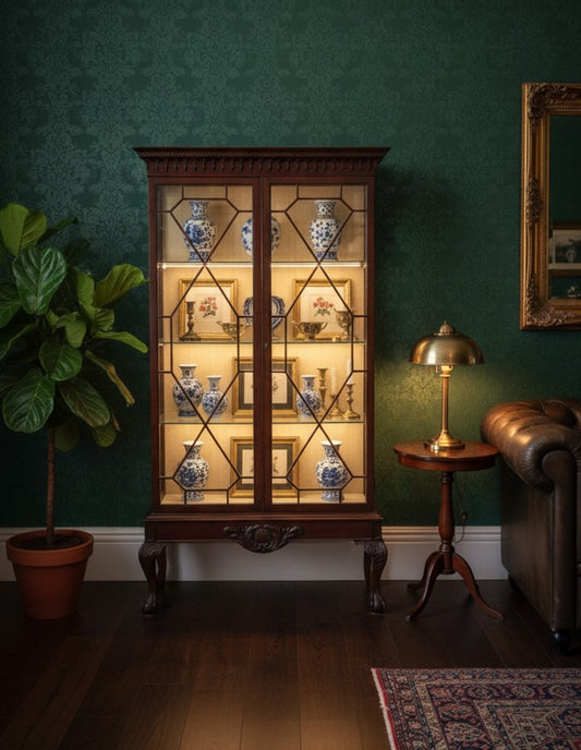 Fantastic Chippendale revival display cabinet c 1900